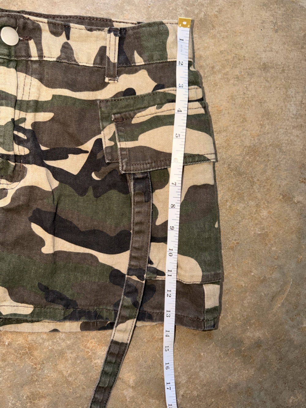 Y2K Camo Cargo Mini Skirt Army Print Utility Pocket Skirt Size M Vintage - Picture 10 of 10